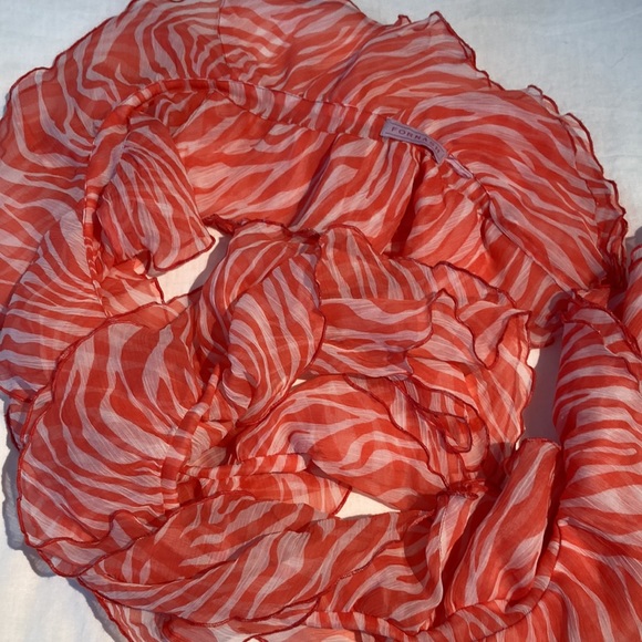 Fornash zebra boa scarf orange Oprah’s Fav - Picture 5 of 14